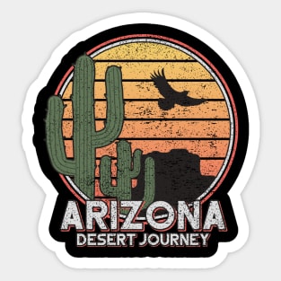 Arizona State Desert Journey Retro Shirt for Men Women and Kids Sticker